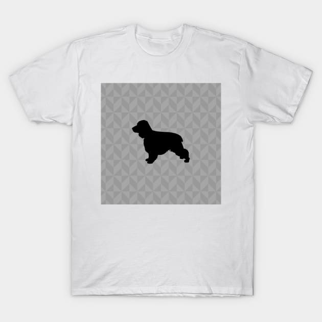 Cocker Spaniel Dog Lover Gift - Scandi Geometric Silhouette T-Shirt by Elsie Bee Designs